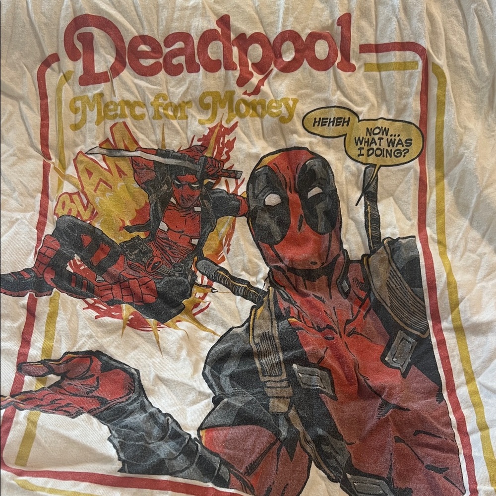 Marvel Deadpool Red and Black Short Sleeve Tee